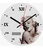 Relogio de Parede Decorativo Marilyn Monroe em Madeira Mdf -33 cm